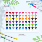 Adult Coloring Book Markers 60 Colors Dual Tip Water-based-maui-white  