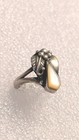 Vintage Navajo Sterling Silver Mother Of Pearl Size 1 Baby Child Pinky Ring