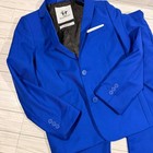Black N Bianco Boys Royal Blue 2 Piece Suit Set Size 12 Blazer And Pants