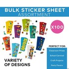 2  X 6  Bulk 100 Pc  Everyday Fun Paper Sticker Sheet Assortment