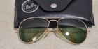 Vintage B l Usa Ray Ban Sunglasses Aviators Green Lens With Black Case