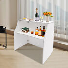 White Portable Event Bar Portable Bar Cabinet Foldable Bar 47 75 19 5 42 75in