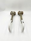  2  Vintage New York City Subway Train Strap Hanger Handles Cast Iron Porcelain