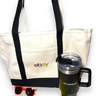 Ebay Open 2024 Swag Bundle Mug Cup Tote Bag Notebook Measuring Tape Pen Button