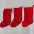 3 Vtg Wool Christmas Holiday Stocking Needlepoint Snowman Polar Bear Cat 17 