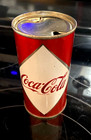 Rare Metallic Canadian Coke Coca Cola 10 Oz  Flat Top Soda Can - Very Nice  