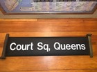 Ny Nyc R32 Subway Roll Sign Small Court Square Queens Terminal Long Island City
