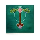 Art Nouveau Fireplace Tile Blue Majolica Jewel Design By T   R Boote C1905