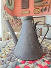 Wonderful Primitive Antique Early Metal Tin Miners Oil Lamp Approx 7  