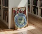 1534 Flat Earth Creation Map - Geocentric Universe - Overture To The Bible Poste