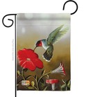Ruby Hummingbird Birds Spring Garden House Yard Flag Banner