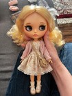 Neo Blythe Doll Blonde Hair Wig 1 6 Bjd Custom Jointed Body White Skin Ooak 12 