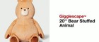 Giggle Scape Plush Teddy Bear Beige brown Black Eyes Surface Washable 1  Years