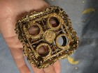 Vintage Lipstick Holder Hollywood Regency Vanity Gold Tone Roses
