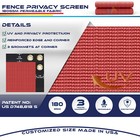 12ft Red Fence Privacy Screen Commercial 95  Blockage Mesh Fabric W gromment