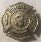 Clearfield Pennsylvania Fire Badge  3 Department Obsolete Maltese Fireman Dept