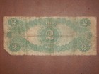 1917  2 Two Dollar Bill Bank Note  red Seal      Acceptable heavily Circulated