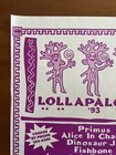 Original 1993 Lollapalooza Concert Flyer 11x17  Ratm Alice In Chains Tool Primus