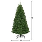 4ft Pre-lit Artificial Christmas Tree Premium Hinged W  100 Led Lights   Stand