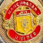 Vintage Manchester United Belt Buckle Winged Enamel Man United Football Soccer