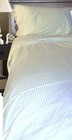 Luxury Duvet Cover 250 Thread Ct Sateen White 1 Cm Stripes  size  Queen  90x94 