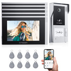 Tmezon Wlan Video Doorbell Intercom Entry System Camera 6x7   Touch Monitor Rfid