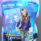 Hannah Montana Micro Raschel Throw Blanket New 50 x60  Giving A Peace Sign Miley