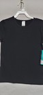 Body Wrappers Boys Short Sleeve Fitted Pullover Top Black Crew Neck Sz Boy 11-12
