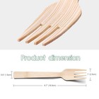 Banbu Bamboo Utensils Disposable- 100 Pk Forks Disposable 100  Brown