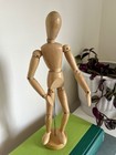 Vintage Articulating Wooden Man Figure Movable Arms Legs