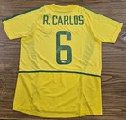 Roberto Carlos Signed Nike Authentic Brazil Soccer Jersey Beckett 