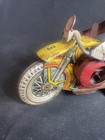 Vintage 1940 s Marx Tin Wind-up Rookie Police Patrol Toy Motorcycle   Works