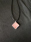 Brand New Handmade Snake Shed Skin Jewelry Red Necklaces Diamond Black Cord