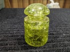 Vintage Hemingray Glass Insulator Crackle Art Deco Jar Collectible Made In Usa