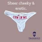 H e arts Erotic Art Custom Print Men White Sheer Mesh Cheeky Bikini Underwear