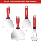 Goldblatt 4pc Joint Knife Taping Knife 4  5   6   Putty Knife Multi Tool Scraper