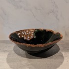 Swan Valley Copper Handforged Decorative Bowl In Black-ish Green Enamel Sigend