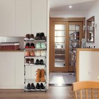 4-tier Stackable Small Shoe Rack  Lightweight Shoe Shelf Storage Organizer 