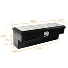 36-inch Aluminum Side Mount Tool Box W  Paddle Latch For Truck Trailer Utv Atv