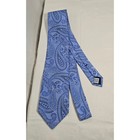 Geoffrey Beene Mens Silk Paisley Blue Necktie Formal Business