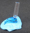 Dolphin Blue Glass Vial 1 Inch Tiny Bottle Charm Stones Ashes Pet Fur Pendant T