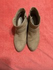 Torrid Tan Suede Studded Buckle Ankle Bootie Women   s Round Toe Boots