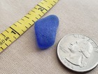 Genuine Beach Sea Glass Surf Tumbled Cobalt Blue Natural Frosted Pendant N03