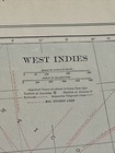 Antique 1914 Map Of West Indies 11x15 Inches 
