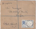 Palestine Uk 1940 Registered Field Post Reused Wartime Cover Routed From Fpo 169