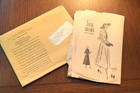 Vtg Rare 1940 s Anne Adams Dress Pattern T4702 Complete Sz 14 Skirt Blouse