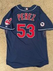 Cleveland Indians 2011 Rafael Perez Game Used Jersey Mlb Majestic Sz 52