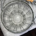 Vintage Anchor Hocking Clear Glass Ice  Bucket  Made In Usa  Large heavy