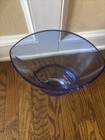 Vintage Cobalt Blue Glass Oval  Vase 11   x8 5    Thick Weight Heavy