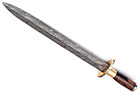 Macedonian Army Damascus Sword Custom Made - Hand Forged Damascus Steel 1664